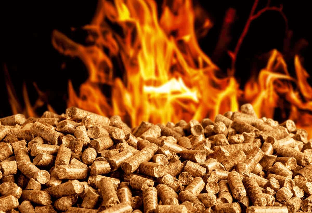 Biomass wood pellets